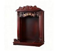 Mobiletto da parete in legno per uso domestico, mensola per Buddha, tavolo per altare sacrale a parete, mensola per Dio, Dio della ricchezza, Guanyin Pooja e bruciatore di incenso(B,38CM/14.9IN)