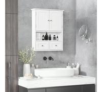 Mobiletto da parete Kleankin per bagno con 2 ante e 2 cassetti 50,8x17,8x66 cm