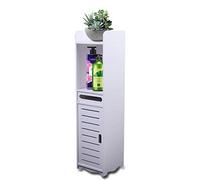 Mobiletto del Bagno 100 x 18 x 18 cm Bianco - Vetrina, Mobiletto della Cucina