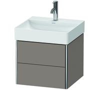 Duravit XSquare meuble sous-lavabo mural 48,4x46,0 cm, 2 tiroirs, pour lavabo DuraSquare 235350, XS416004343, XS416004343, Colorazione: Basalto opaco decoro opaco