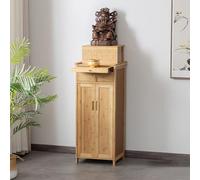 Mobiletto For Altare Da Meditazione In Bambù Con Contenitore, For Preghiera, Meditazione, Culto Degli Antenati E Decorazioni Religiose For La Casa(Natural color,62cm/24.4in)