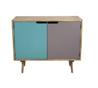 Mobiletto in legno con 2 ante colorate e 4 ripiani all'interno CUTTER