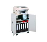 Mobiletto Multifunzione 74/53 - con ante alte e ruote - 4 ripiani - 52,8 x 40 x