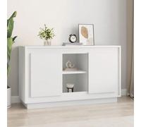 Mobiletto Multiuso Madia Ingresso Credenza Soggiorno Vetrina Credenza Bianca 102x35x60 cm in Legno Multistrato Adatto per Camera da Letto, Salotto, Studio, Soggiorno Descrizione prodotto Questa creden