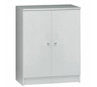 Mobiletto multiuso scarpiera 62x34x80 cm Mobile armadietto bianco 2 ante armadio