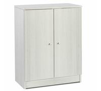 Mobiletto multiuso scarpiera 62x34x80 cm Mobile armadietto eucalipto 2 ante