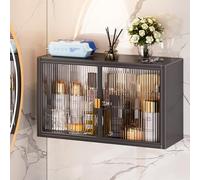 Mobiletto pensile per lavanderia;Mobili pensili per cucine, balconi e bagni; mobili contenitori sospesi.Mobili con ante, senza foratura. portamedicinali per il bagno;(60*22*35cm/23.6*8.7*13.8in)