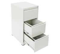 Mobiletto per Archivio in Acciaio a 3 Cassetti con Serratura, Armadietto Verticale per Documenti A4 per Ufficio, Casa, Camera da Letto, Garage