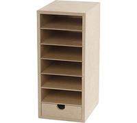 Mobiletto per carta, formato A6, 14 x 32 cm, profondità 18 cm, MDF, 1 pezzo