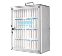 Mobiletto Porta cellulari in Lega di Alluminio con 36 Scomparti, Ideale per conferenze aziendali e per riporre cellulari da Portare Sempre con sé (Argento, 60 Scomparti)