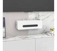 Mobiletto Porta TV sospeso per Soggiorno, consolle TV a Parete, con Porta TV a Parete, con Spazio per Router Wi-Fi, Centro di intrattenimento con Retro in Acrilico per casa e Ufficio, Design