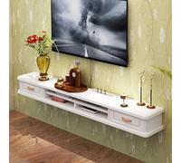Mobiletto Porta TV sospeso per Soggiorno, consolle TV a Parete, mobiletto Porta TV sospeso in Stile retrò, con Sistema di Gestione dei Cavi, 2 cassetti portaoggetti, consolle Moderna per SOG