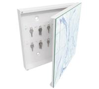 Mobiletto Portachiavi 30x30 cm | Bianco | A Destra | Montaggio a Parete
