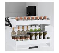 Mobiletto Portaoggetti A Parete Estraibile A 2 Ripiani, Mobiletto Con Cassetti Estraibili, Cestello Portaoggetti For Dispensa, Capacità 30 Kg, For Pensili Da Cucina(600mm cabinet)