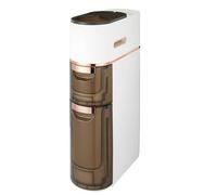 Mobiletto Portaoggetti Bagno Sottile con Ruote Armadietto Stretto Salvaspazio Impermeabile con Cassetti Organizer Verticale per Piccoli Spazi Cucina Lavanderia(B,2 Tier)