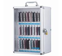 Mobiletto portaoggetti da parete con serratura, portatelefono personale con 24 satura, portatelefono personale con 24 scomparti, soluzione sicura per riporre il telefono in casa o in ufficio