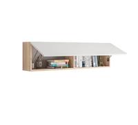 Mobiletto portaoggetti da parete in legno, mobiletto d'ingresso di grande capacità, mobiletto moderno per medicinali per soggiorno, camera da letto, cucina, studio(Wood+white doors,100cm/39.3in)