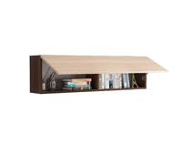 Mobiletto portaoggetti da parete in legno, mobiletto d'ingresso di grande capacità, mobiletto moderno per medicinali per soggiorno, camera da letto, cucina, studio(Walnut+Wood doors,80cm/31.4in)