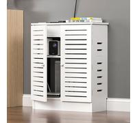 Mobiletto Portaoggetti Per Router WiFi, Nascondi Box WiFi, Armadio Router, Nascondi Rack Modem, Con Ventilazione, Per Apparecchiature Multimediali Via Cavo(White,50*80*30cm/19.7*31.5*11.8in)