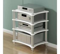 Mobiletto portaoggetti per Supporti multimediali, Torre Rack Audio HiFi per l'organizzazione di componenti Stereo, Supporto per Console Audio-Video per amplificatori e apparecchiature multim