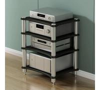 Mobiletto portaoggetti per Supporti multimediali, Torre Rack Audio HiFi per l'organizzazione di componenti Stereo, Supporto per Console Audio-Video per amplificatori e apparecchiature multim