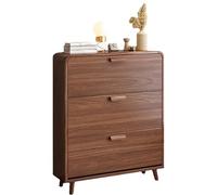 Mobiletto portascarpe in legno a 3 ripiani, scarpiera estraibile per corridoi, organizer per scarpe stretto, mobiletto portascarpe sottile, unità in legno per ingresso, camera da letto, soggiorno (B 6