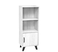MOBILETTO SCAFFALE MODERNO ARMADIO ANTA 2 RIPIANI LIBRERIA BIANCO LEGNO 974030