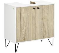 Mobiletto sottolavabo Kleankin con 2 ante e gambe in acciaio 60X30X60Cm