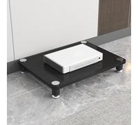 Mobiletto stereo / Mobile multimediale,Scaffale angolare AV a 2/3/4 ripiani | Ideale per casa, ufficio, sala AV, DJ e home theater(Black,Single-layer)