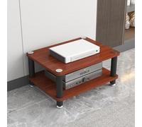 Mobiletto stereo / Mobile multimediale,Scaffale angolare AV a 2/3/4 ripiani | Ideale per casa, ufficio, sala AV, DJ e home theater(Teak,Double-layer)