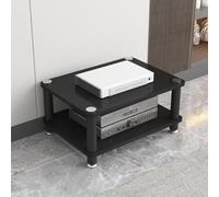 Mobiletto stereo / Mobile multimediale,Scaffale angolare AV a 2/3/4 ripiani | Ideale per casa, ufficio, sala AV, DJ e home theater(Black,Double-layer)