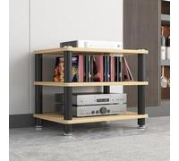 Mobiletto stereo / Mobile multimediale,Scaffale angolare AV a 2/3/4 ripiani | Ideale per casa, ufficio, sala AV, DJ e home theater(White,Triple-layer)
