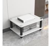 Mobiletto stereo / Mobile multimediale,Scaffale angolare AV a 2/3/4 ripiani | Ideale per casa, ufficio, sala AV, DJ e home theater(Light walnut,Double-layer)