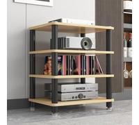 Mobiletto stereo / Mobile multimediale,Scaffale angolare AV a 2/3/4 ripiani | Ideale per casa, ufficio, sala AV, DJ e home theater(White,Quadruple-layer)