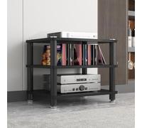 Mobiletto stereo / Mobile multimediale,Scaffale angolare AV a 2/3/4 ripiani | Ideale per casa, ufficio, sala AV, DJ e home theater(Black,Triple-layer)