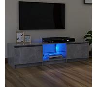 Mobiletto TV Multifunzione mobile per tv soggiorno Mobile Porta TV con Luci LED Grigio Cemento 140x40x35,5 cm Adatto per il soggiorno, la camera da letto