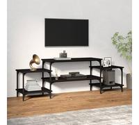Mobiletto TV Multifunzione mobile per tv soggiorno Mobile Porta TV Nero 157x35x52 cm in Legno Multistrato Adatto per il soggiorno, la camera da letto