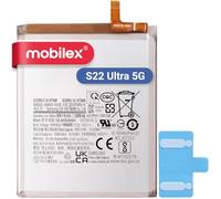 MOBILEX® Batería EB-BS908ABY compatible con Samsung Galaxy S22 Ultra 5G | 5000mAh - OEM | Interna Repuesto con Adhesivo | Capacidad Original