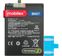 MOBILEX® Batteria BN57 per Xiaomi Poco X3 NFC/Poco X3 (senza NFC) / Poco X3 Pro, 5160 mAh, ricarica rapida, 33 W, ricambio interno OEM con adesivo, capacità originale
