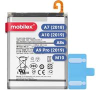 MOBILEX® Batteria EB-BA750ABU per Samsung Galaxy A7 (2018) / A10 / M10 / A8s / A9 Pro (2019) | 3400mAh - OEM | Batteria Interna con Adesivo | Capacità Originale