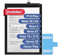 MOBILEX® Batteria HB386589ECW per Huawei P10 Plus/Mate 20 Lite/Nova 3 / Nova 5T / Honor View 10 / Honor 20 / Honor Play | 3750mAh - OEM | Ricambio Interno con Adesivo | Capacità Originale