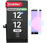 MOBILEX® Batteria per iPhone 12/12 Pro | Senza Messaggio | Chip TI | 2815mAh - OEM | Batteria Interna con Adesivo | Capacità Originale