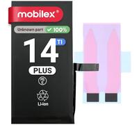 MOBILEX® Batteria per iPhone 14 Plus | Senza Messaggio | Chip TI | 4325mAh - OEM | Batteria Interna con Adesivo | Capacità Originale