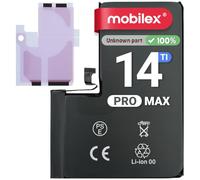 MOBILEX® Batteria per iPhone 14 Pro Max | Senza Messaggio | Chip TI | 4323mAh - OEM | Batteria Internna con Adesivo | Capacità Originale