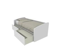 MOBILFINO CAMERETTE Divano Letto Singolo con cassettoni: Il Tuo 3-in-1 salvaspazio - Bianco