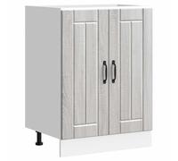 Mobili,Armadi e stoccaggio,Armadi da cucina,Base lavello Cabinet Lucca Grigio Sonoma Engineered Wood