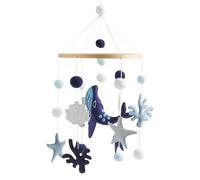 MOBILI BASCHI A Tema Marino Neutro - Crib Oceanico Mobile, Scultura Di Animali S -EA In Feltro | Ornamento Di Vivaio Sottomarino Fatto A Mano | Accessorio Giocattolo Di Sviluppo | Daycare Thurserry Pl