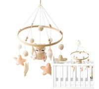 Mobili Carillon per Culla | Giocattoli in Feltro Neutro per Lettino,Accessorio Sensoriale Morbido Decorativo Unisex per Camera dei Bambini