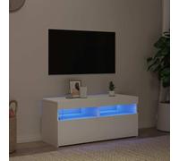 Mobili,Centri Intrattenimento & Supporti Tv,Mobile TV con Luci LED Bianco 90x35x40 cm