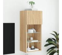 Mobili,Centri Intrattenimento & Supporti Tv,Mobile TV con Luci LED Rovere Sonoma 40.5x30x90 cm